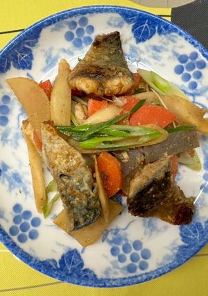 カット野菜と鯖のごまみそ風味-レシピのメイン写真
