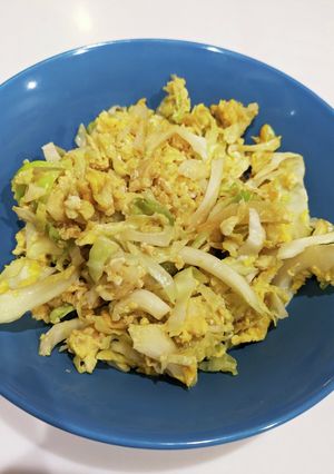 簡単！キャベツと卵の炒め物-レシピのメイン写真