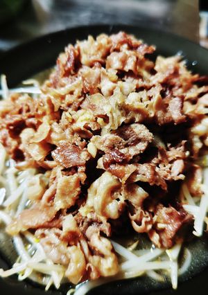 豚薄切り肉のニンニク醤油炒め-レシピのメイン写真