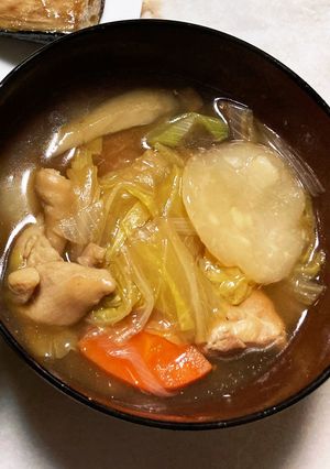 もちもちちゅるん!長芋すいとん-レシピのメイン写真