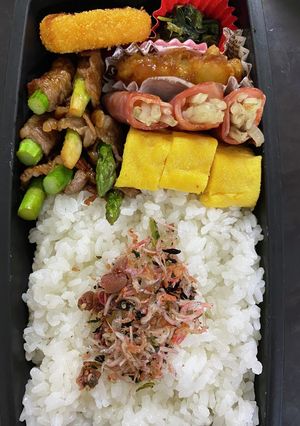 頑張るパパへ61牛肉のアスパラ巻き弁当-レシピのメイン写真