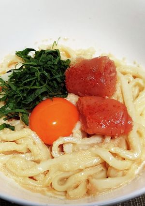 超簡単！あったか めんたいマヨうどん！！-レシピのメイン写真