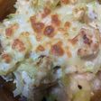朝食に キャベツと鶏肉のグラタン