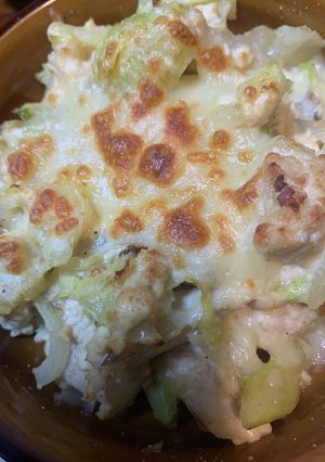 朝食に キャベツと鶏肉のグラタン-レシピのメイン写真