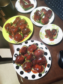 娘考案!豆腐ハンバーグでピーマンの肉詰め-レシピのメイン写真