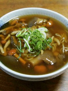 ぽかぽか餡かけきのこ蕎麦-レシピのメイン写真