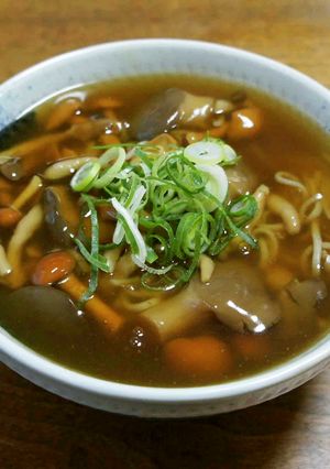 ぽかぽか餡かけきのこ蕎麦-レシピのメイン写真