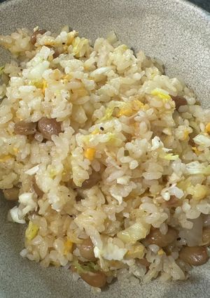 白菜漬けとピリ辛納豆チャーハン-レシピのメイン写真