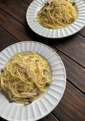 しめじとベーコンの和風スープパスタ-レシピのメイン写真