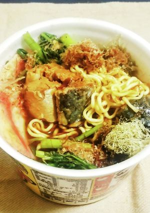 鯖春菊菊名練り生姜天ぷらスタミナラーメン-レシピのメイン写真