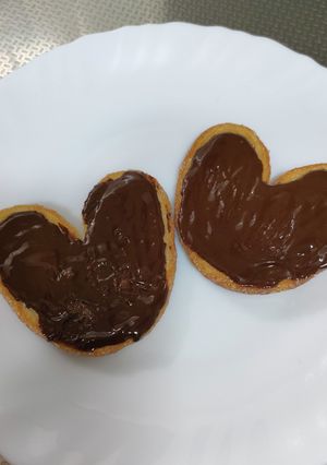 湯煎無し！一分！源氏パイのチョコ乗せ-レシピのメイン写真
