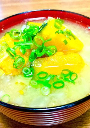 具沢山かぼちゃの味噌汁-レシピのメイン写真