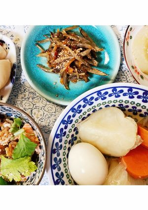 1月炊飯器で5品　ポトフ　鮭炊込みごはん-レシピのメイン写真