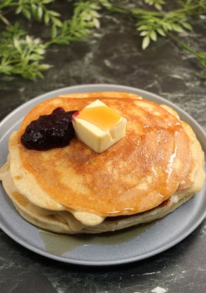 簡単！お餅でふわふあ☆ホットケーキ-レシピのメイン写真
