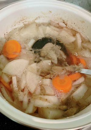 ゴボウとダイコンなど具沢山おでん風スープ-レシピのメイン写真