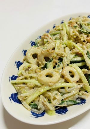 もやしとちくわのごま味噌マヨ和え-レシピのメイン写真