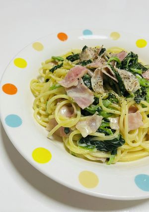 ほうれん草とベーコンのクリームパスタ-レシピのメイン写真