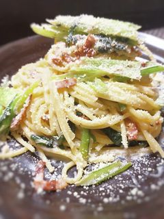 小松菜のクリームパスタ-レシピのメイン写真