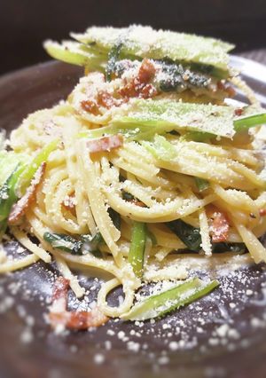 小松菜のクリームパスタ-レシピのメイン写真