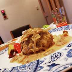 キノコたっぷりハンバーグ-レシピのメイン写真