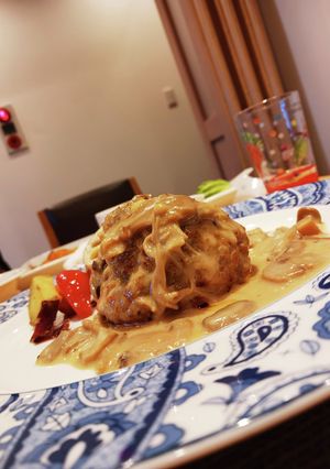 キノコたっぷりハンバーグ-レシピのメイン写真