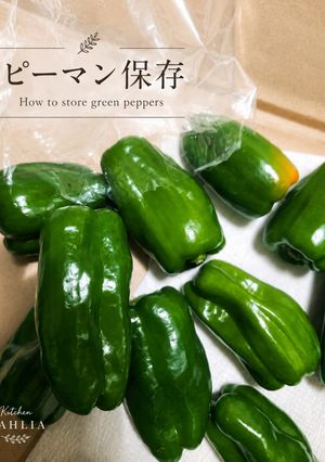 ♻️保存法｜ピーマン🫑食品ロス削減｜結露が原因？-レシピのメイン写真