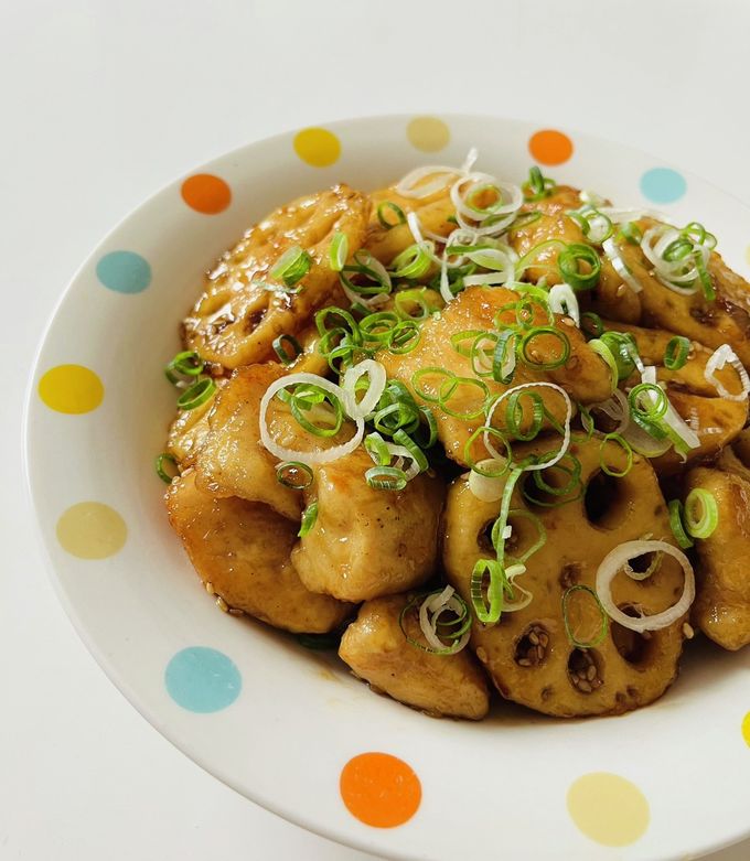 鶏蓮根の甘酢炒め-レシピのメイン写真