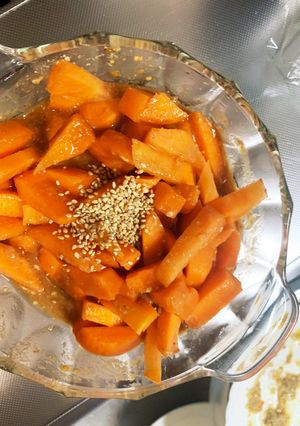 漬時間無きな粉ケチャップ味甘酢人参浅漬-レシピのメイン写真