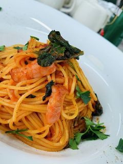 ベーコンとほうれん草のトマトパスタ-レシピのメイン写真