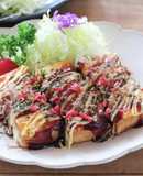 ヘルシー☆厚揚げの豚肉巻きお好み焼き風
