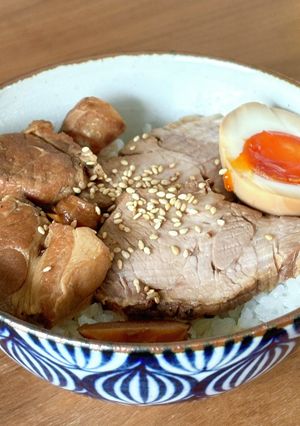 一晩寝かすだけ！豚肩ロースチャーシュー丼-レシピのメイン写真