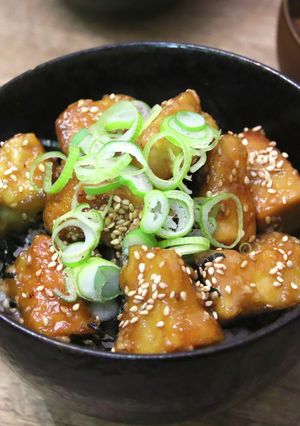 ヴィーガン☆高野豆腐の焼き鳥丼風-レシピのメイン写真