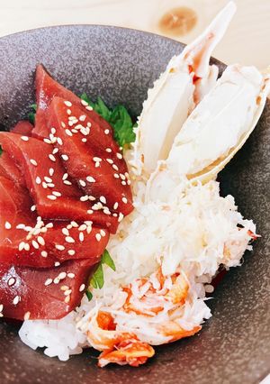 漬けまぐろとずわい蟹の紅白丼-レシピのメイン写真