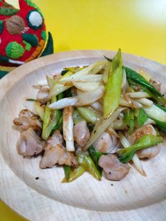 白ねぎと鶏肉の塩炒め -レシピのメイン写真