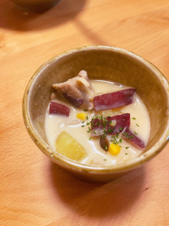 鶏とさつまいもの豆乳スープ-レシピのメイン写真