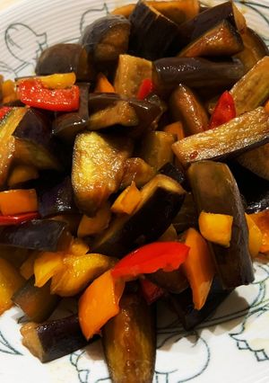 香茄雙色椒（台湾風茄子パプリカ炒め）-レシピのメイン写真