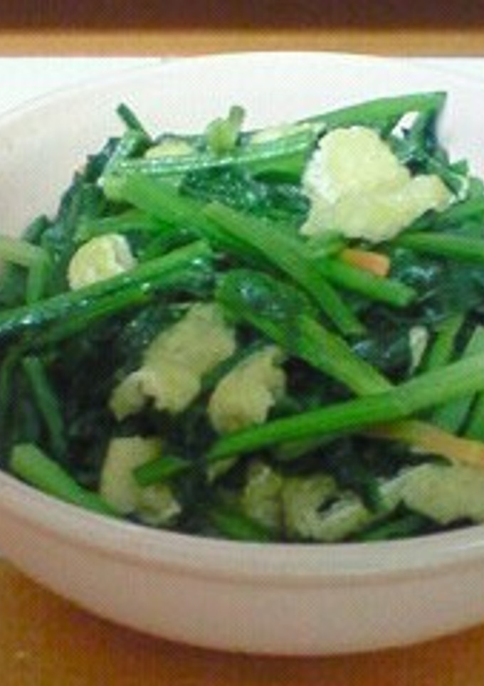 ほうれん草と油揚げの炒め煮-レシピのメイン写真