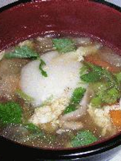 鏡餅でトックスープ(韓国風お雑煮)-レシピのメイン写真