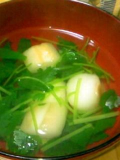 三つ葉とお麩のすまし汁-レシピのメイン写真