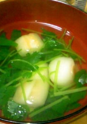 三つ葉とお麩のすまし汁-レシピのメイン写真