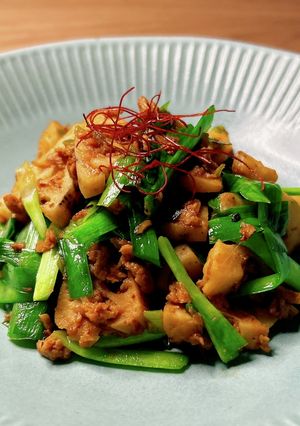 大豆ミートで麻婆ニラれんこん-レシピのメイン写真