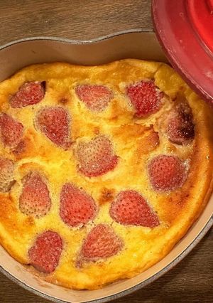 フレッシュ苺と生クリームのクラフティ-レシピのメイン写真