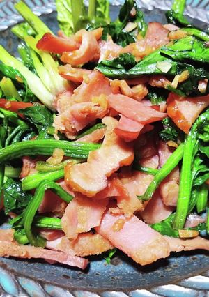 簡単8分!ガーリック醤油 ほうれん草炒め-レシピのメイン写真