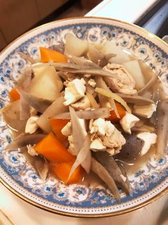 ササミ牛蒡大根こんにゃく豆腐の和風煮込み-レシピのメイン写真