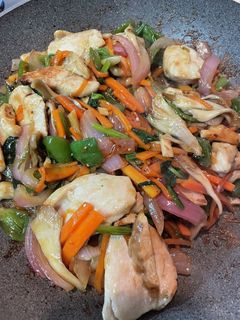 鶏胸肉と野菜の黒酢炒め-レシピのメイン写真