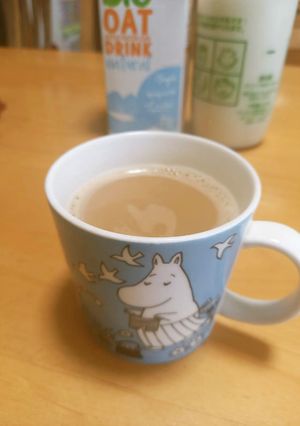 オーツミルク入りカフェラテ-レシピのメイン写真