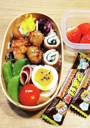 高１！男子弁当！焼鳥つくねちくわ串116-レシピのメイン写真