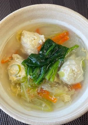 「減らソルト」鶏団子スープ-レシピのメイン写真