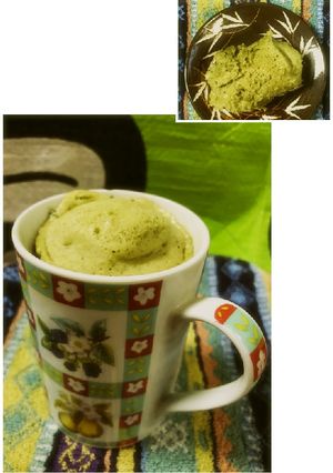 ❤マグカップ(#~皿~#)抹茶蒸しパン♪-レシピのメイン写真