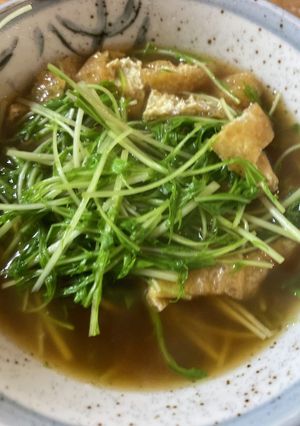 パパ水菜と油揚げの煮浸し-レシピのメイン写真